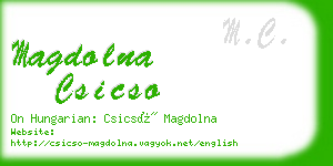 magdolna csicso business card